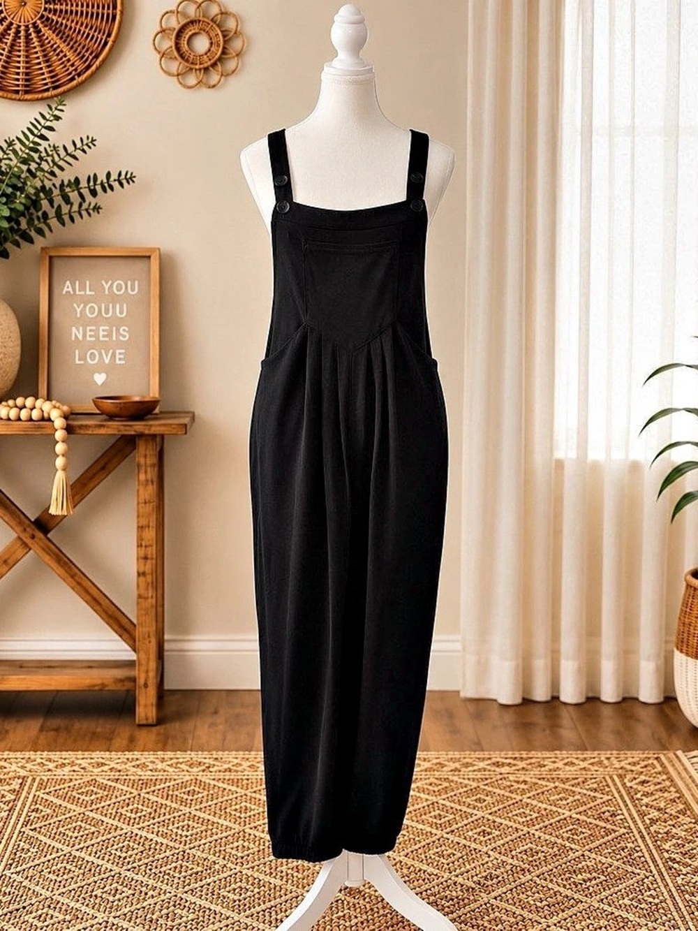 Black Overall Jumpsuit